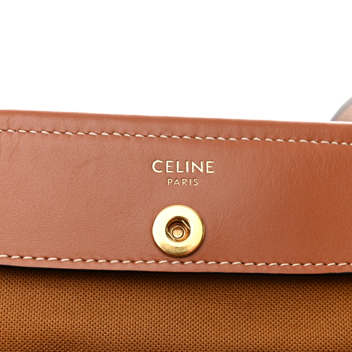 Triomphe Canvas Medium Folded Cabas Tan