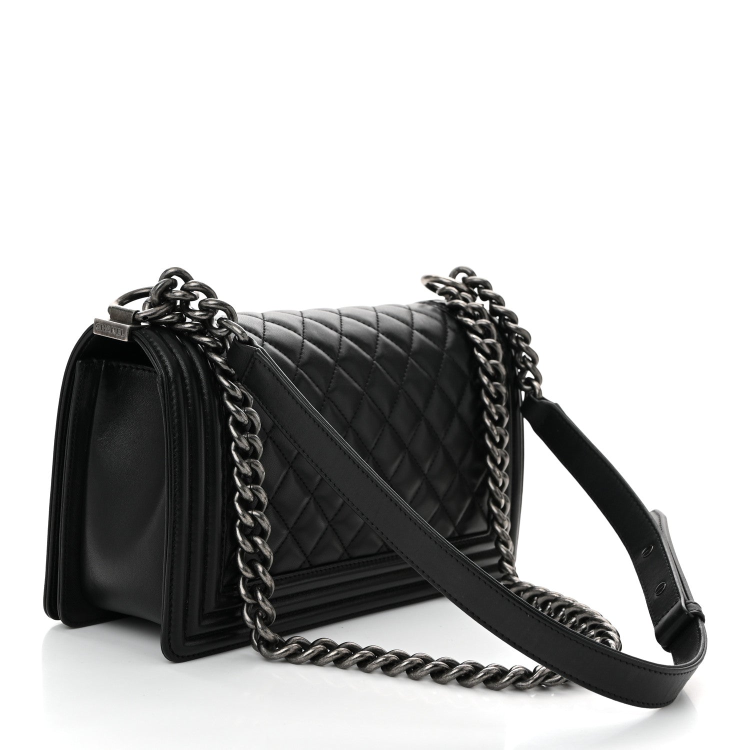 Chanel Lambskin Quilted Medium Boy Flap Black 3 of 10