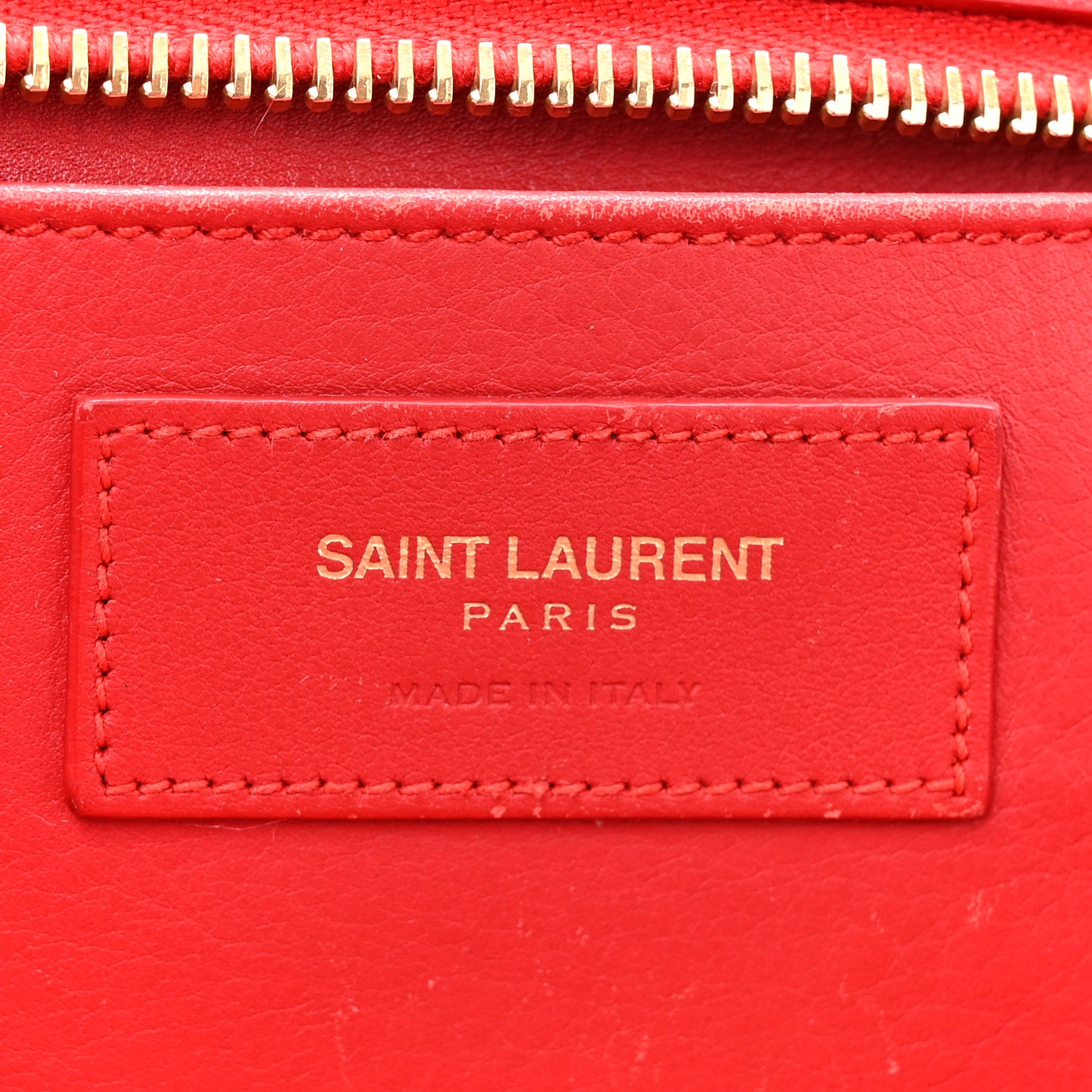 Saint Laurent Calfskin Small Monogram Cabas Lipstick Red 6 of 25