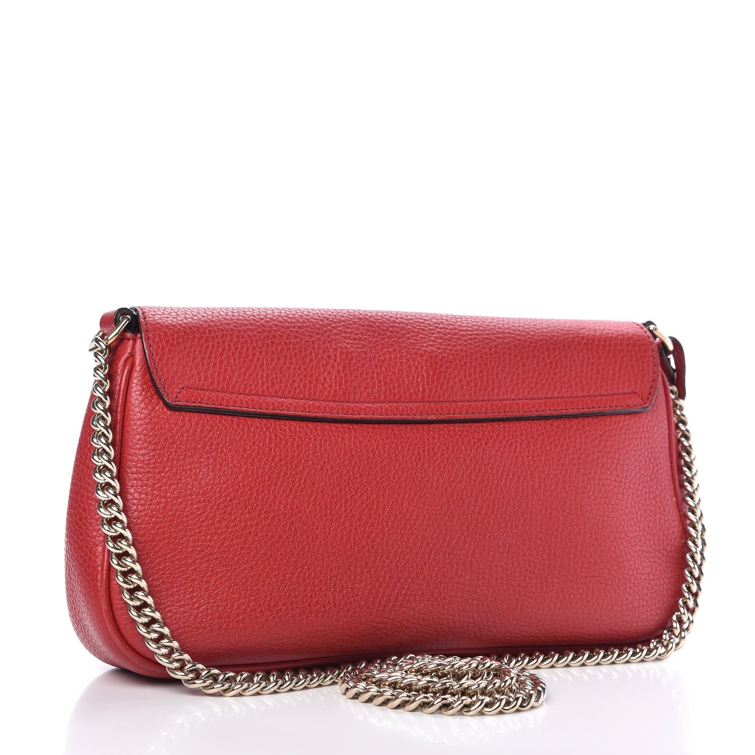 Gucci Pebbled Calfskin Medium Soho Flap Crossbody Red 3 of 10