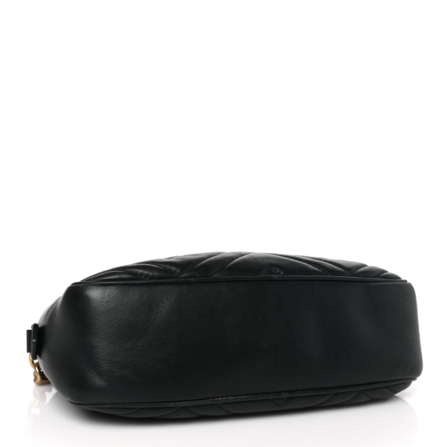 Calfskin Matelasse Small GG Marmont Chain Shoulder Bag Black