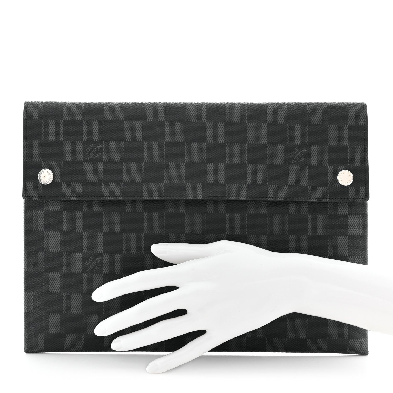 Louis Vuitton Damier Graphite Alpha Triple Pochette 3 of 15