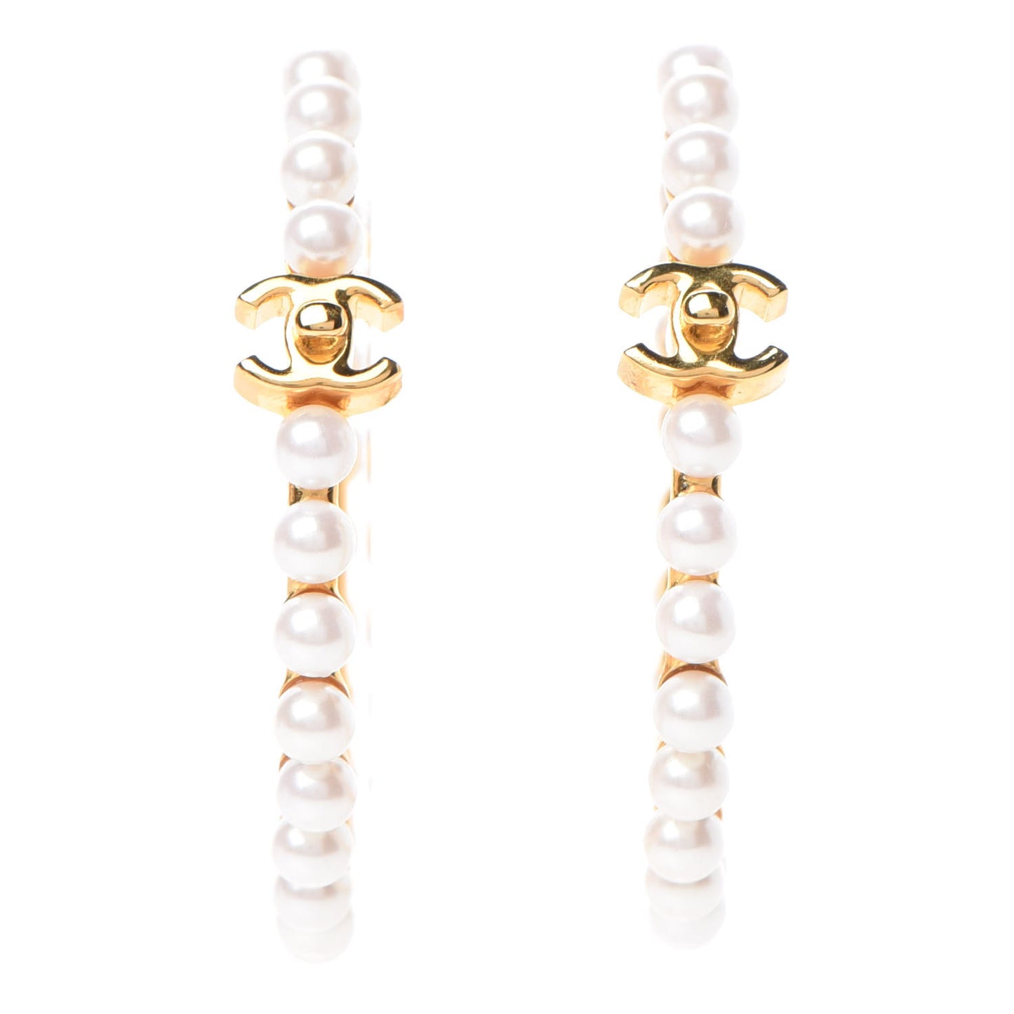 Pearl CC More Is More Hoop Earrings Gold