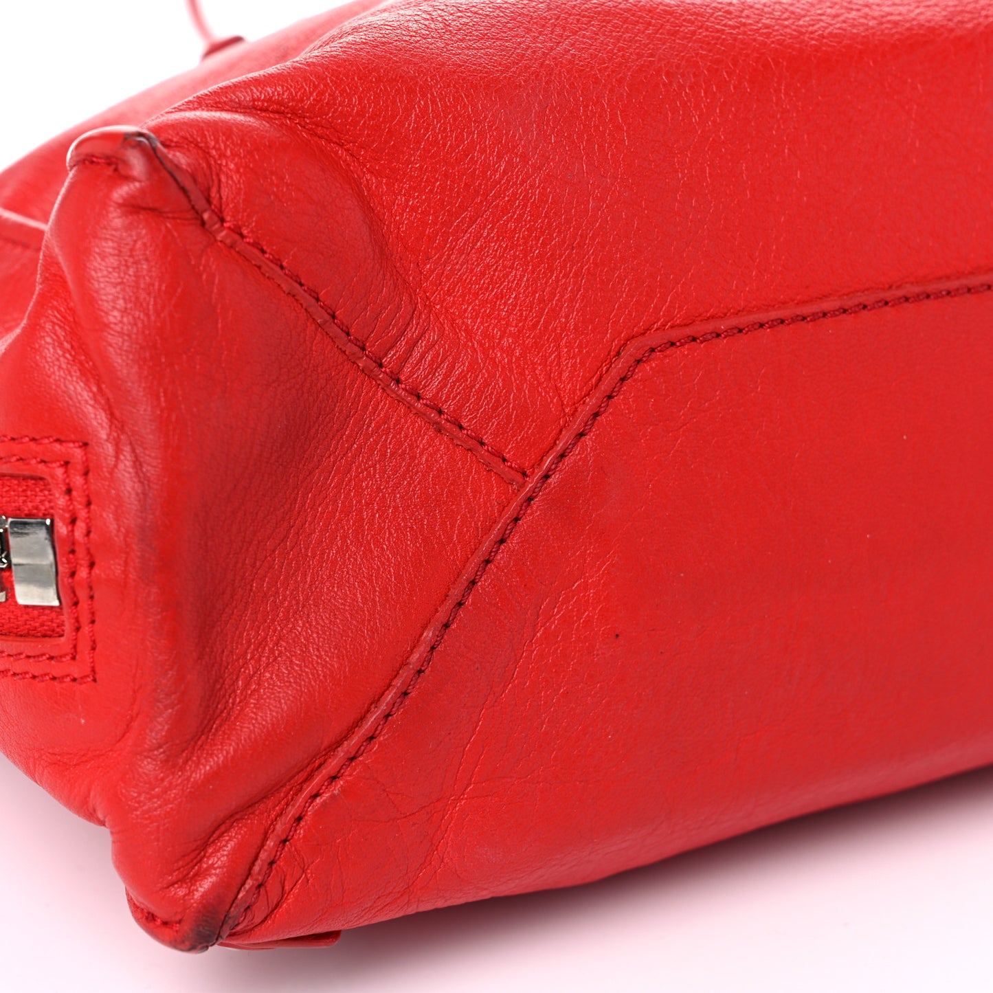 Veau Souple Papier Mini A4 Tote Rouge Cerise