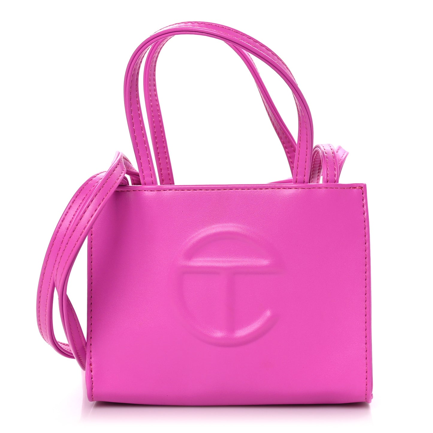 Vegan Leather Small Shopping Bag Azalea