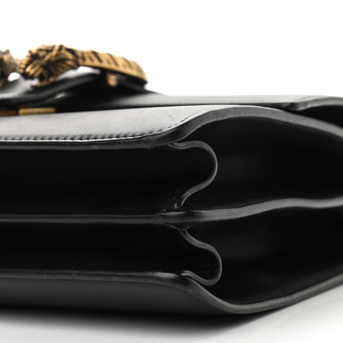 Moon Calfskin Web Medium Dionysus Bamboo Top Handle Bag Black