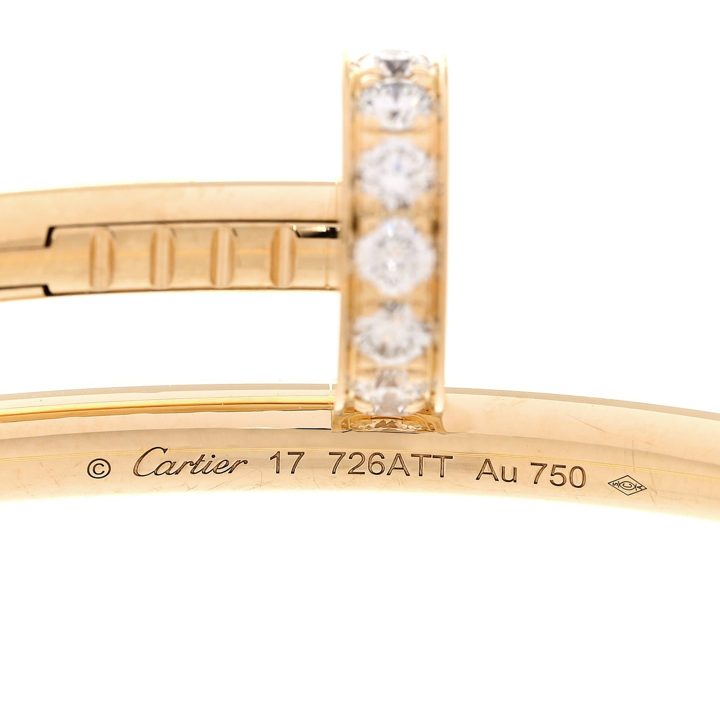 18K Yellow Gold Diamond Juste Un Clou Bracelet 17