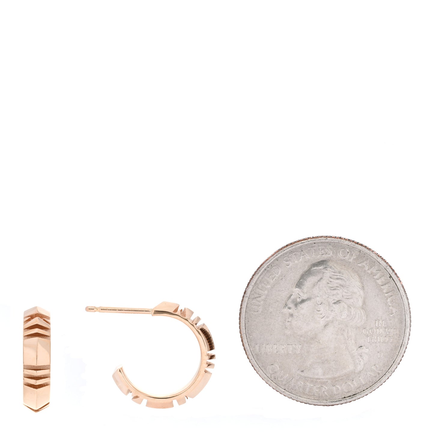 18K Rose Gold Small Atlas X Hoop Earrings