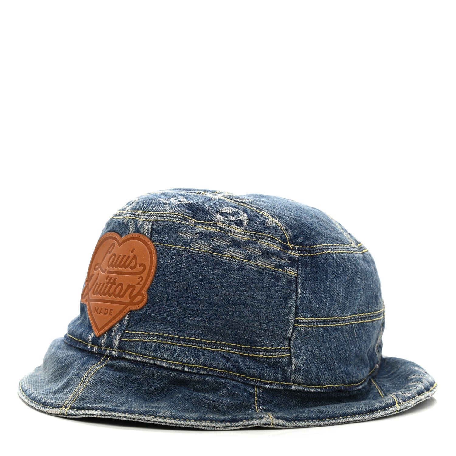 LV denim monogram バケットハット Louis Vuitton x NIGO Monogram Denim LV Made Bucket Hat M Blue