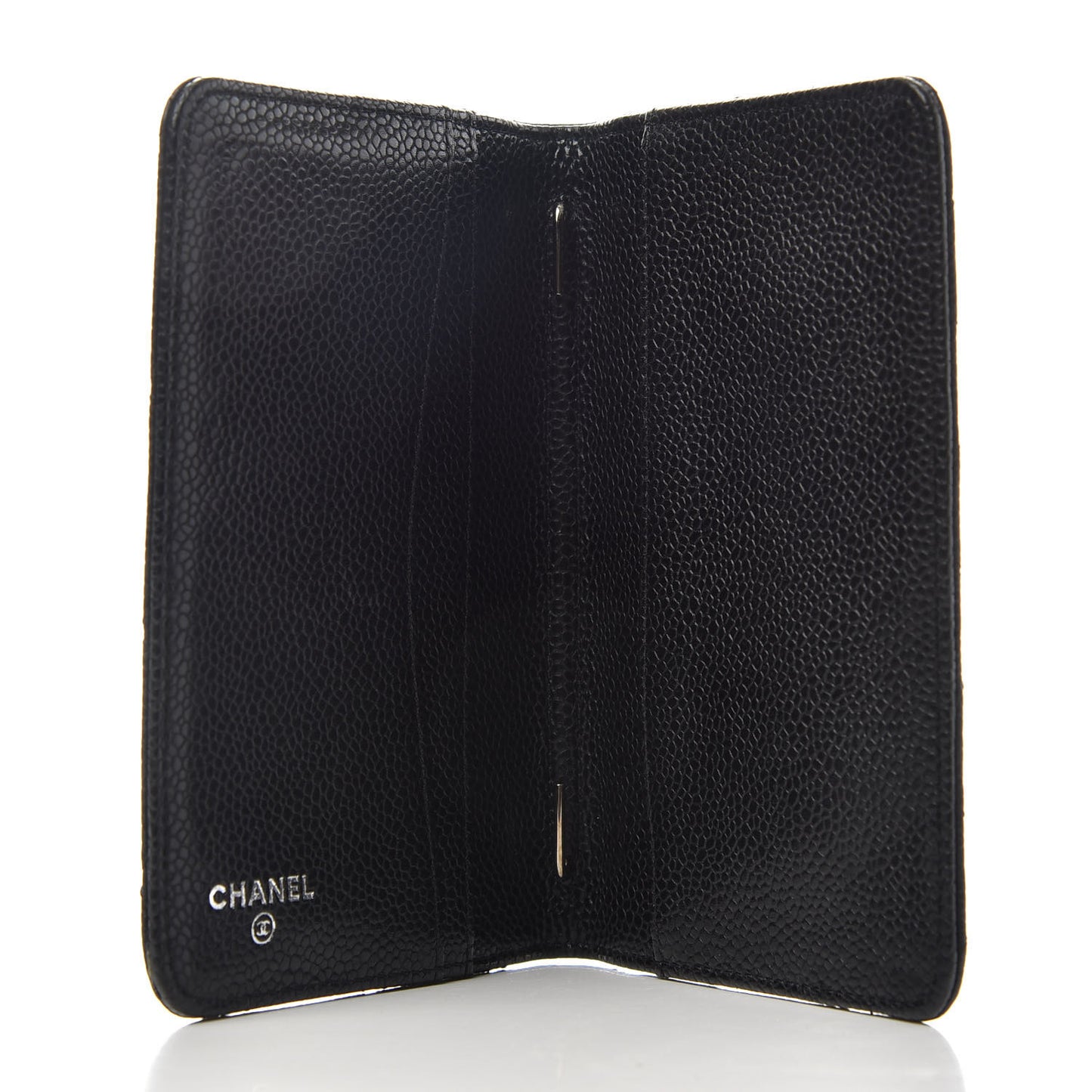 Caviar Quilted Passport Holder Black