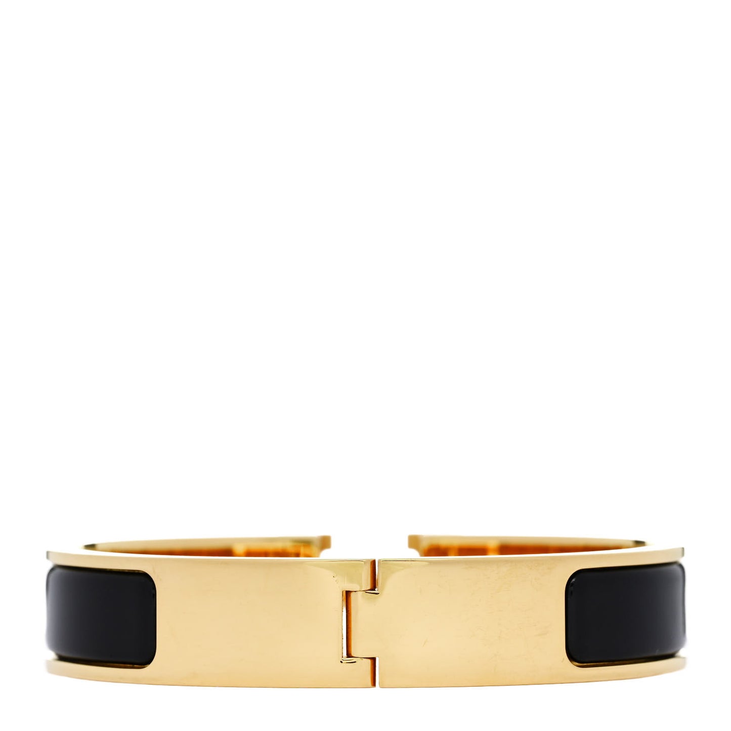 Enamel Narrow Clic Clac H Bracelet PM Black
