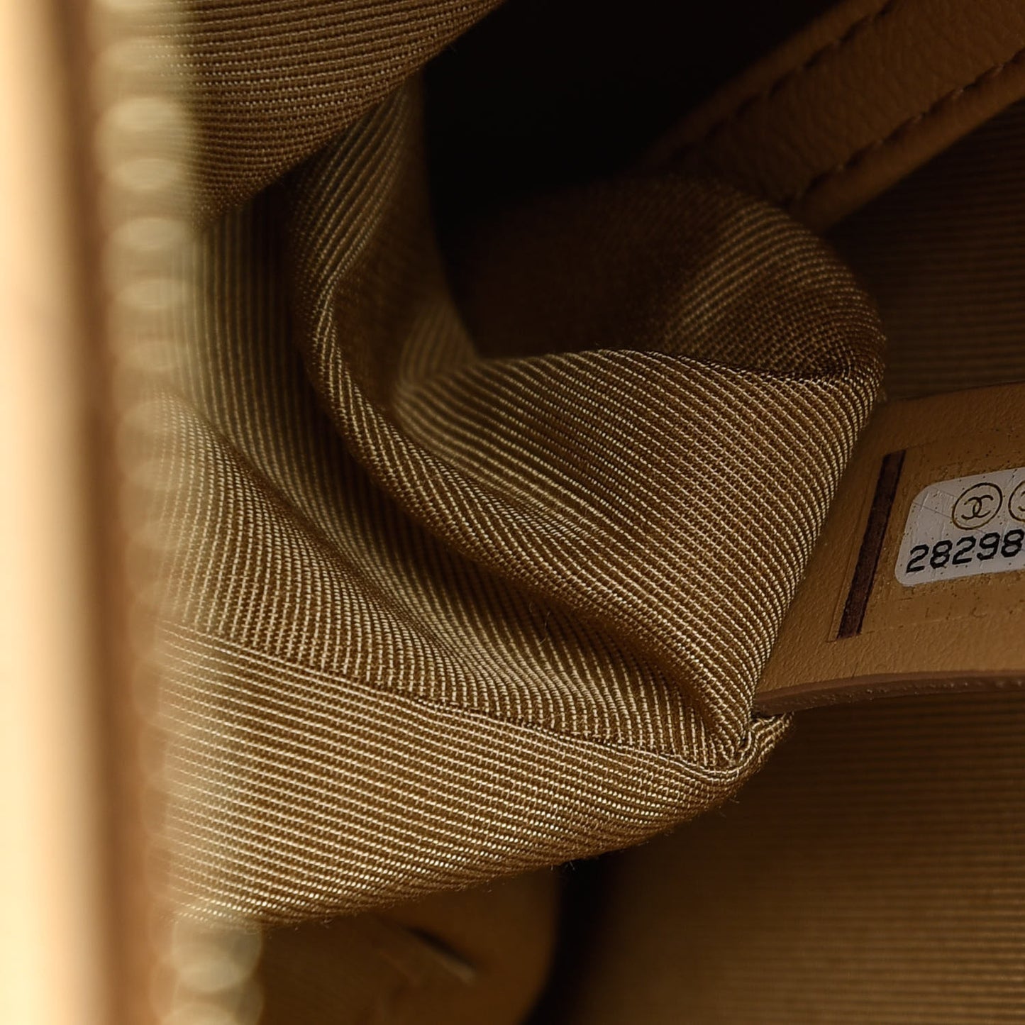 Caviar Quilted Rolled Up Tote Beige