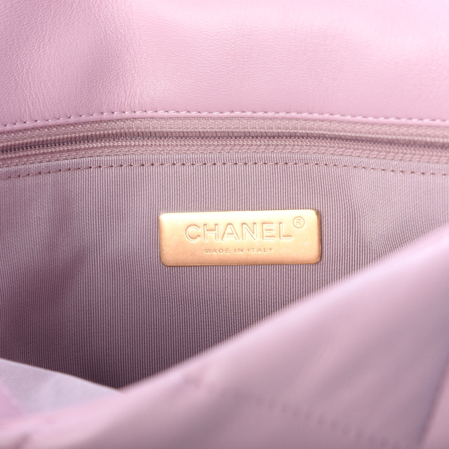 Lambskin Quilted Medium Chanel 19 Flap Light Pink