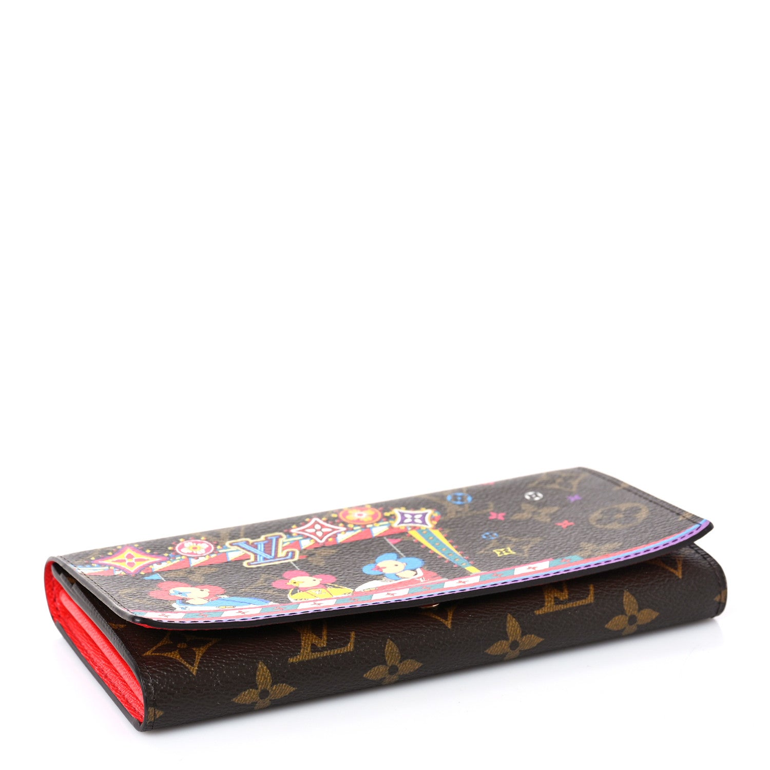 Louis Vuitton Monogram 2020 Christmas Animation Sarah Wallet Coquelicot 4 of 8