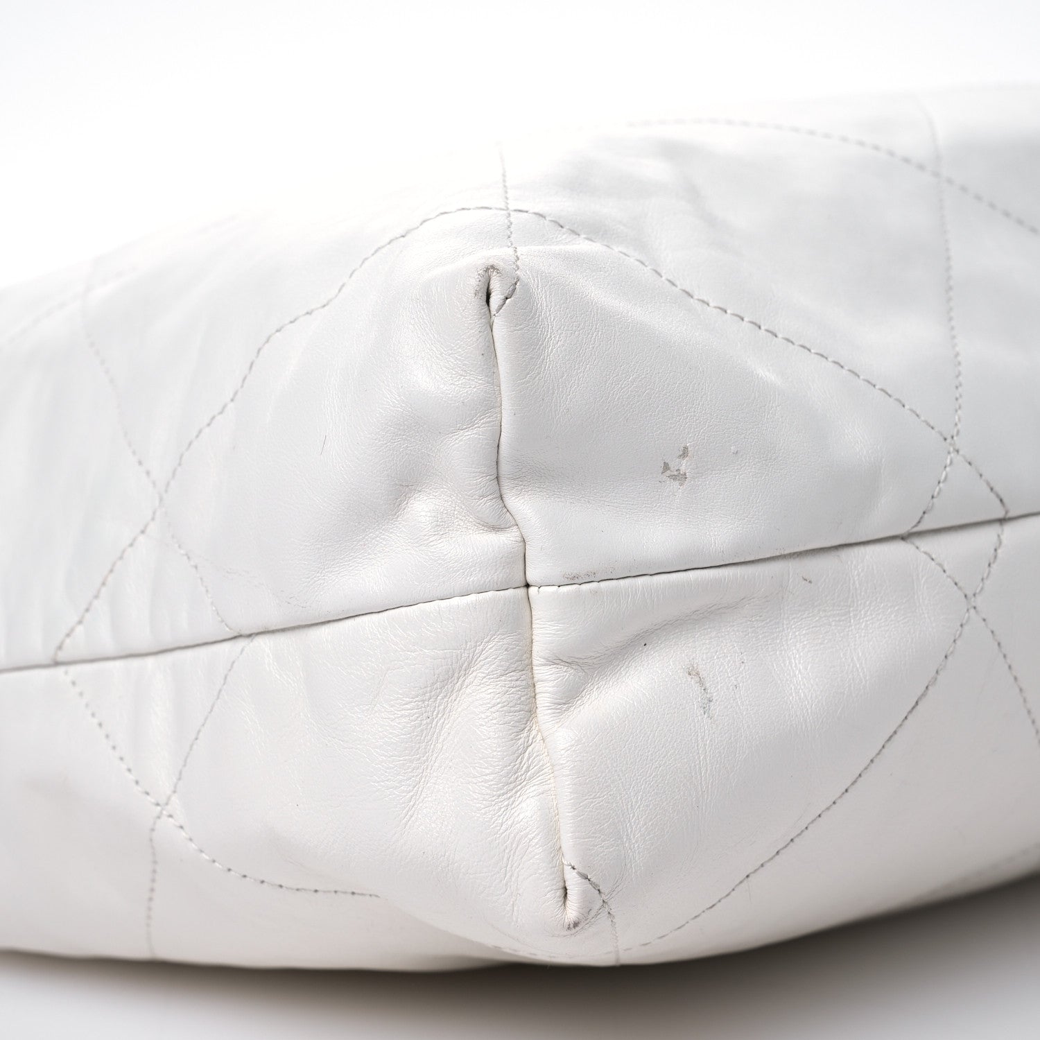 Chanel Shiny Calfskin Quilted Large Chanel 22 White 10 of 13