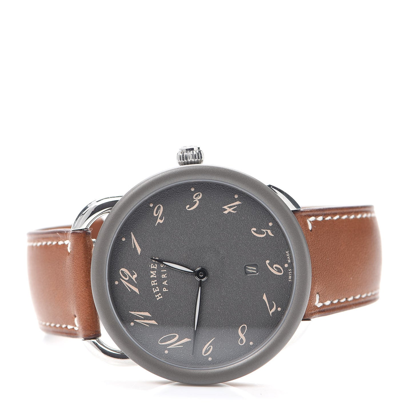 Stainless Steel Barenia 41mm Arceau Quartz Watch Fauve