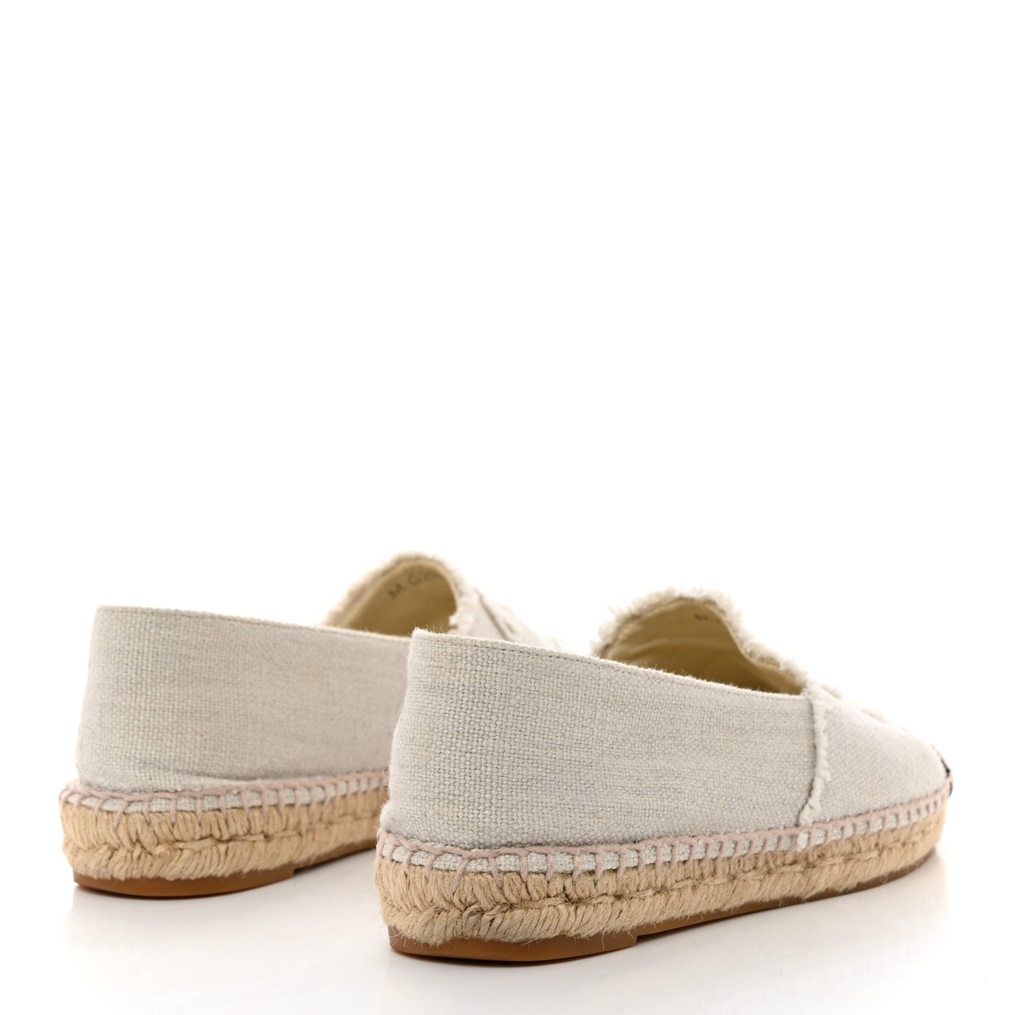 Linen CC Espadrilles 37 White Black