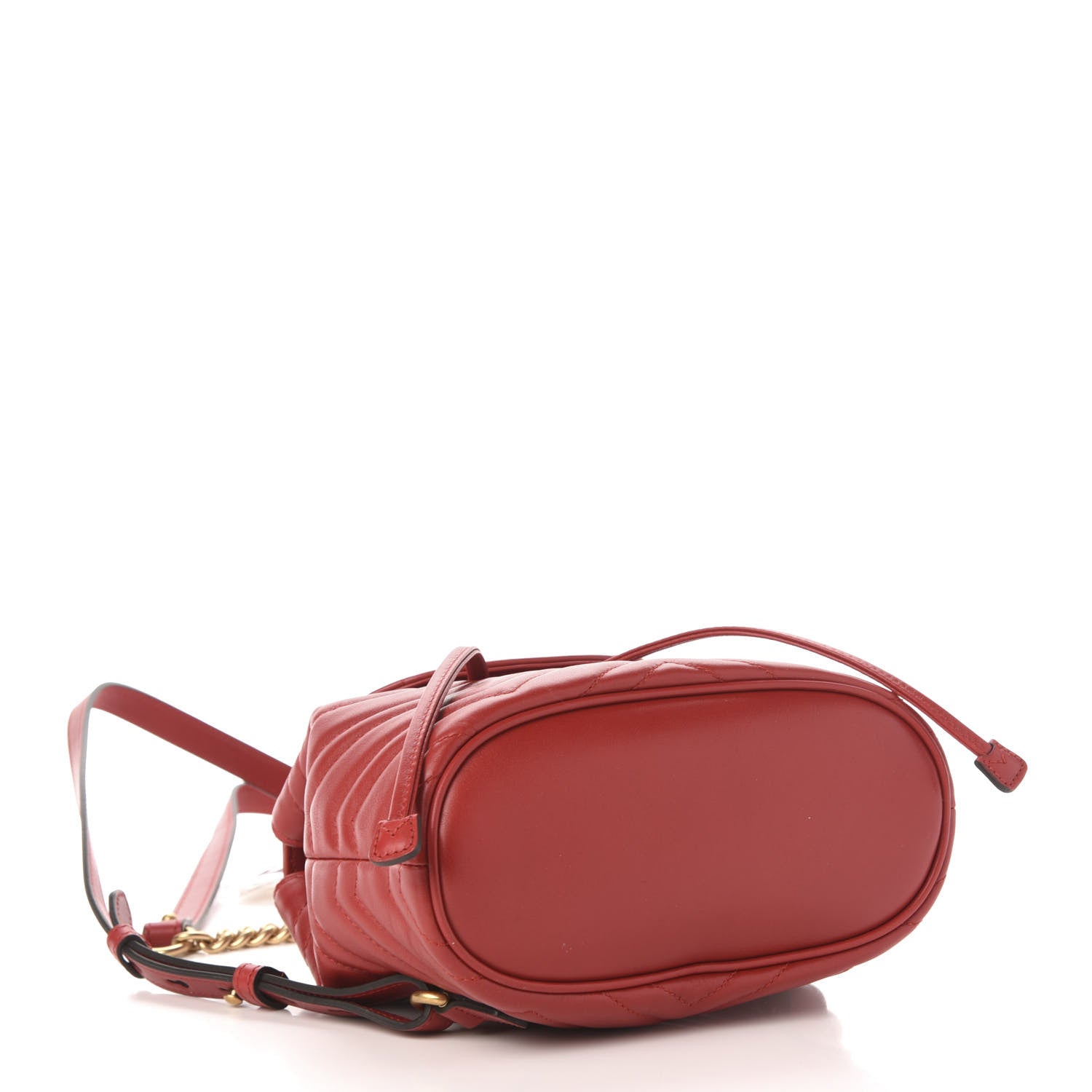 Gucci Calfskin Matelasse GG Marmont Flap Backpack Hibiscus Red 3 of 10