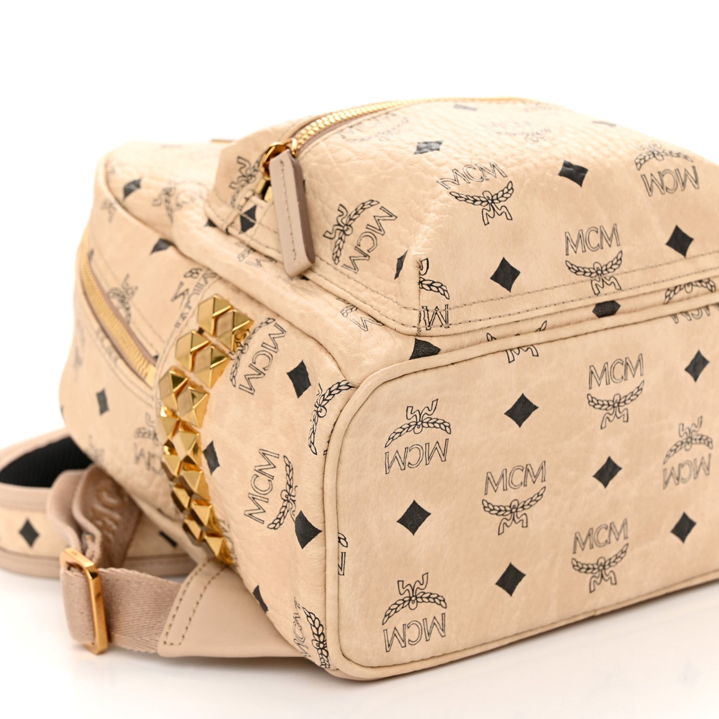Visetos Side Stud Mini Stark Backpack Beige