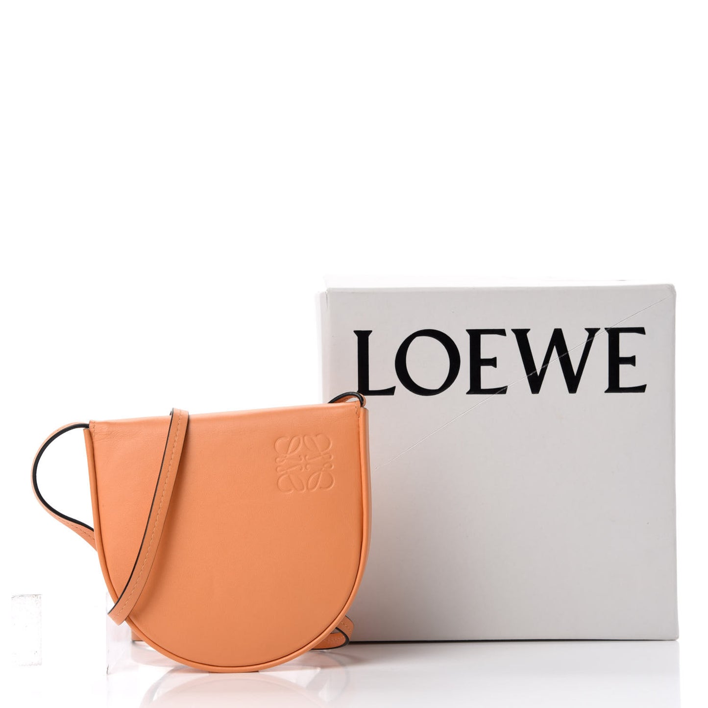 Soft Calfskin Small Heel Bag Apricot