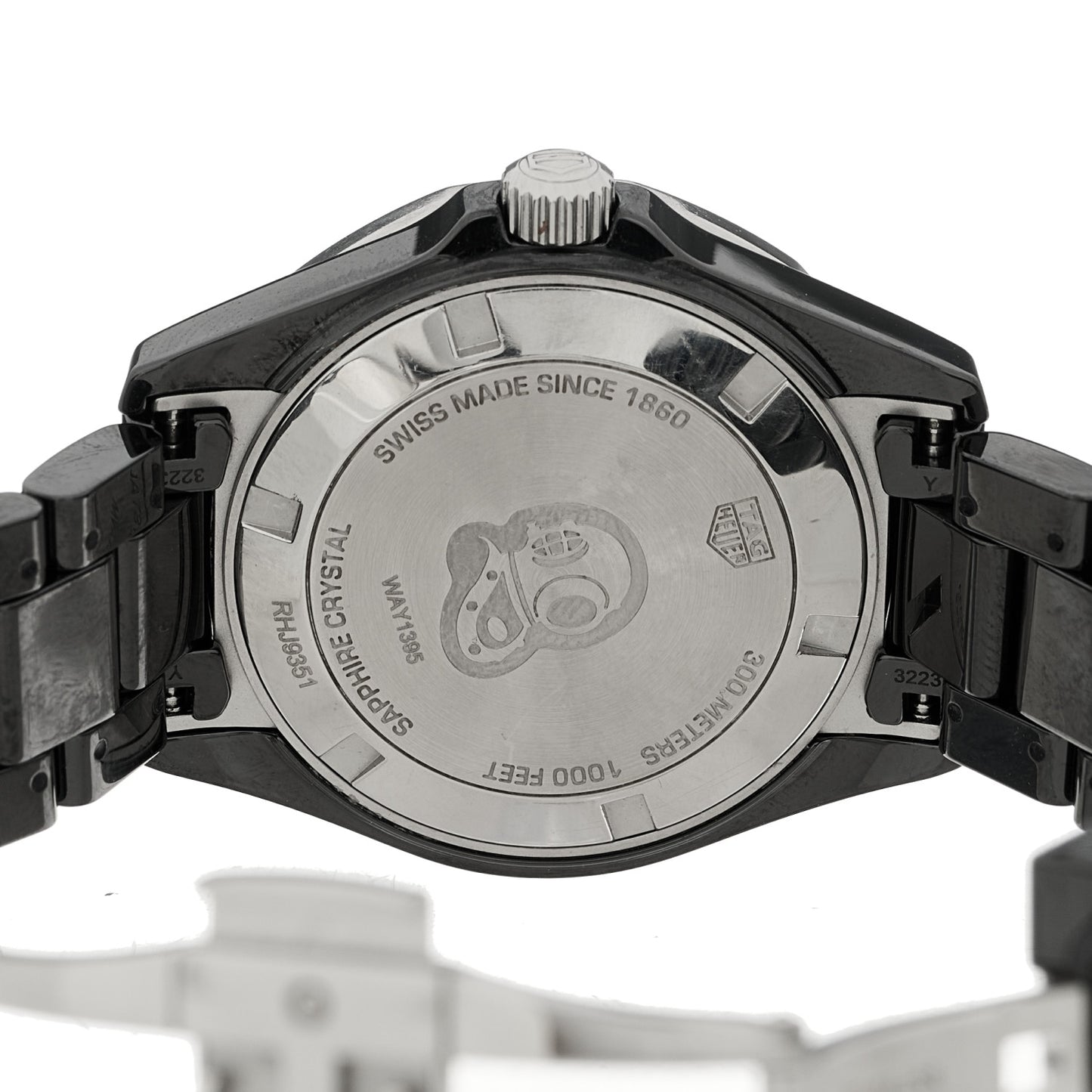 Ceramic Diamond Bezel 35mm Aquaracer Lady Quartz Watch Black WAY1395