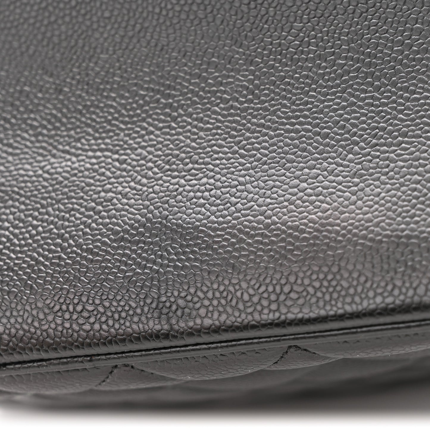 Caviar Quilted Medallion Tote Black