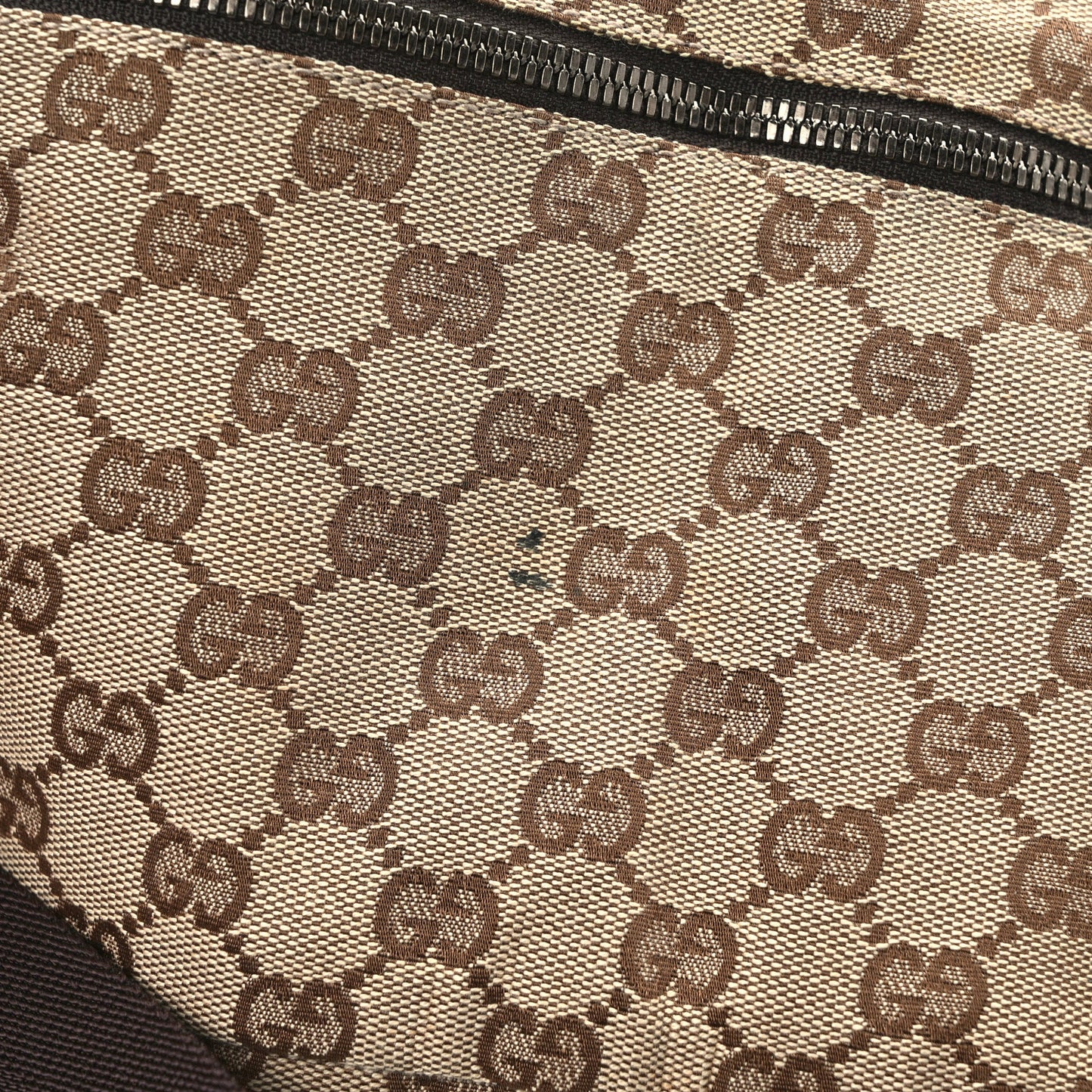 GG Monogram Double Pocket Belt Bag Dark Brown