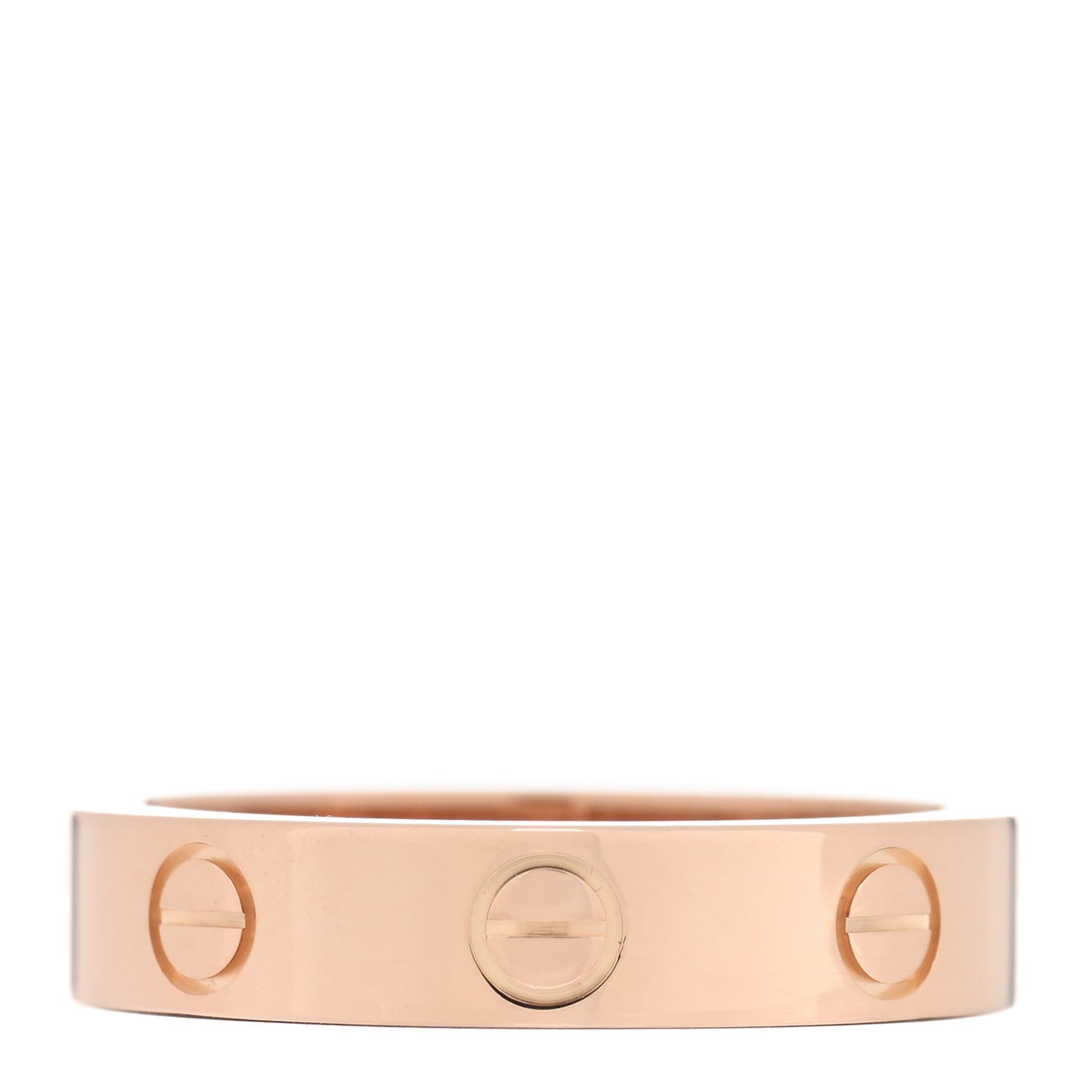 18K Pink Gold Diamond 4mm LOVE Ring 50 5.25