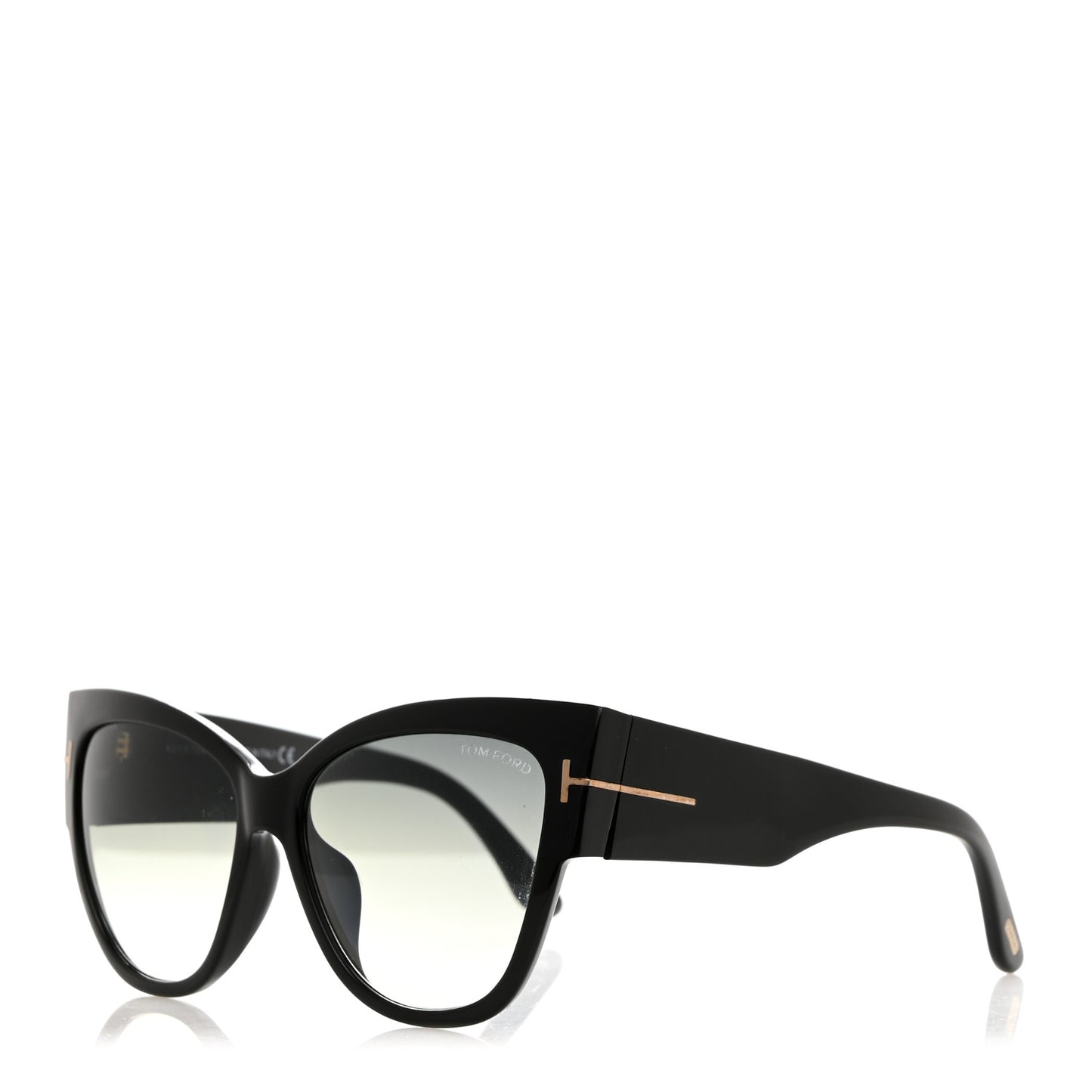 Acetate Anoushka Cat Eye Sunglasses TF371 Black