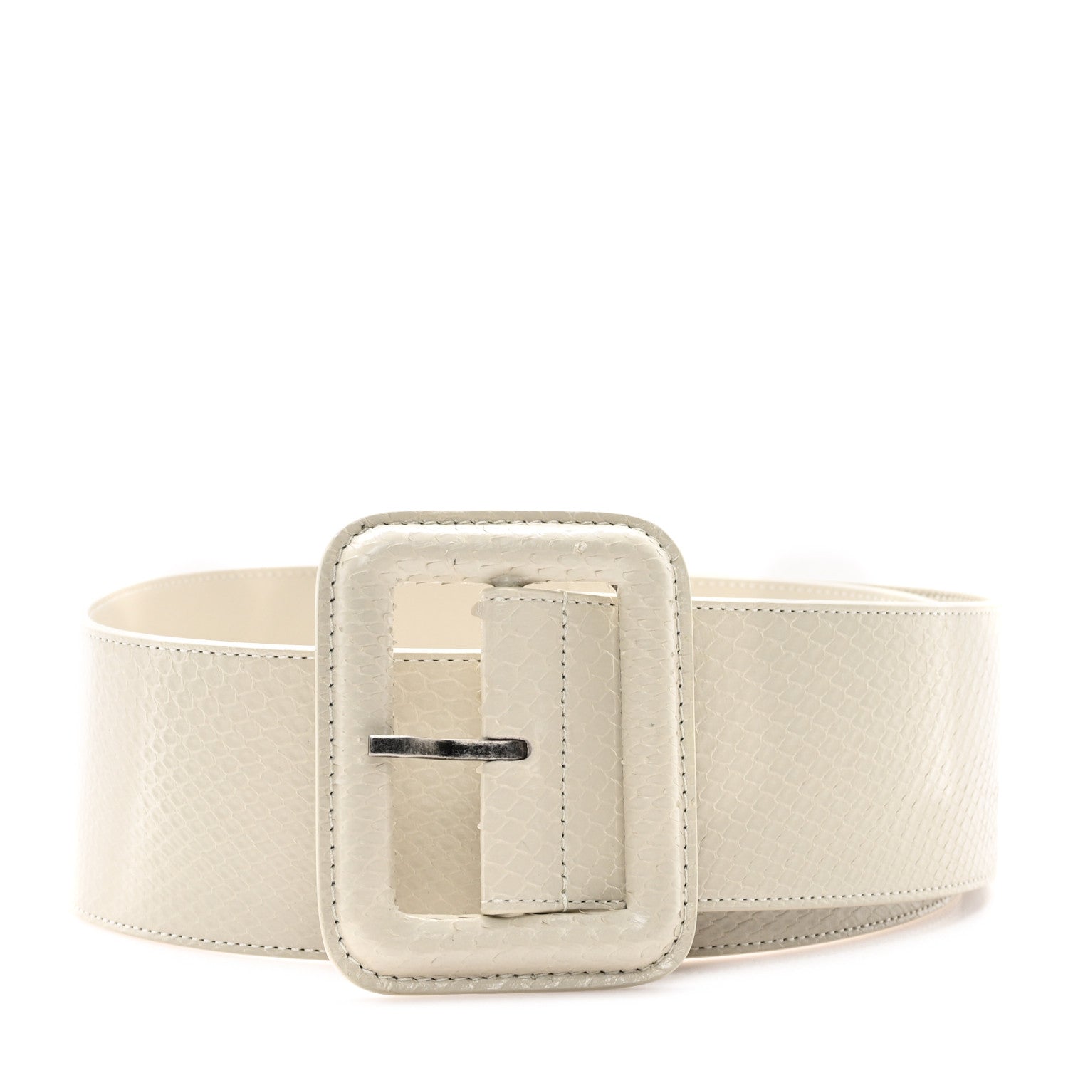 Saint Laurent Paris ベルト Saint Laurent Snakeskin Corset Buckle Belt White 1744471