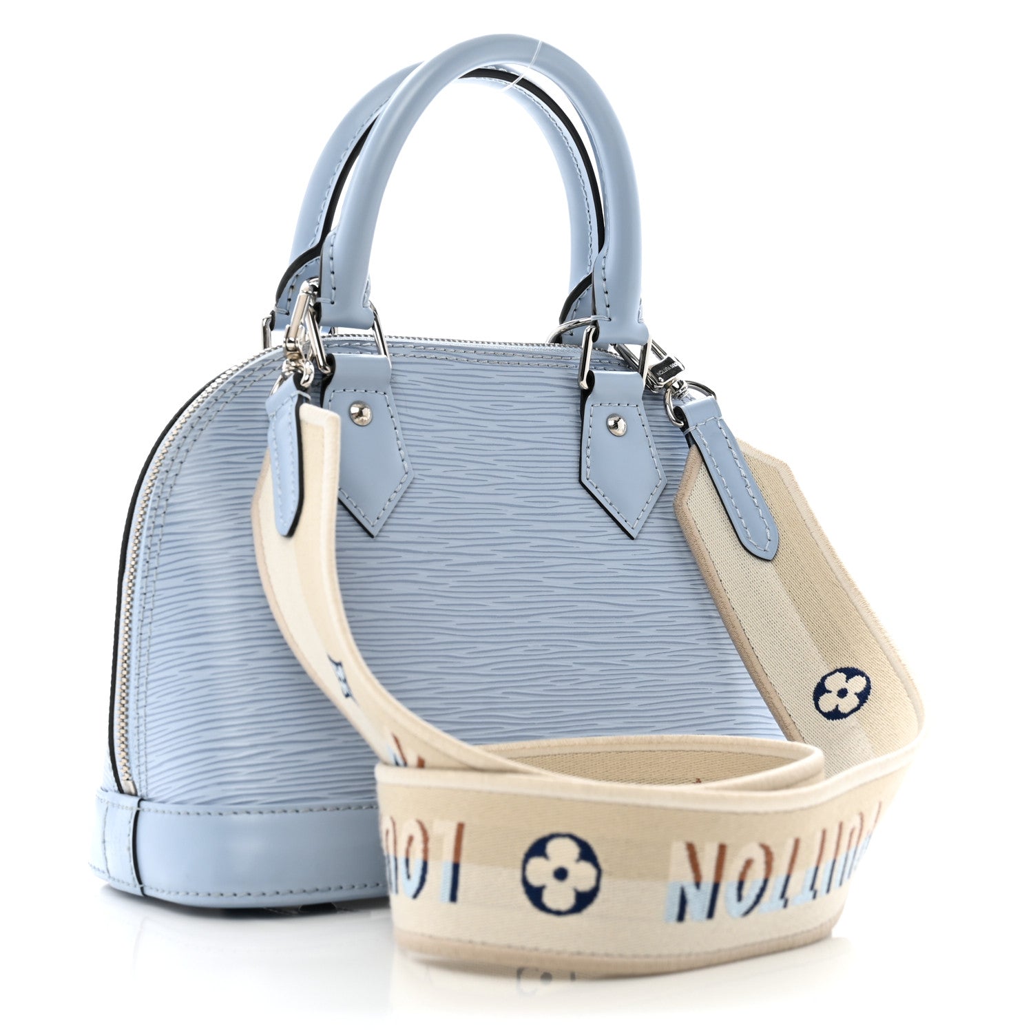 Louis Vuitton Epi Jacquard Alma BB Bleu Nuage 3 of 10