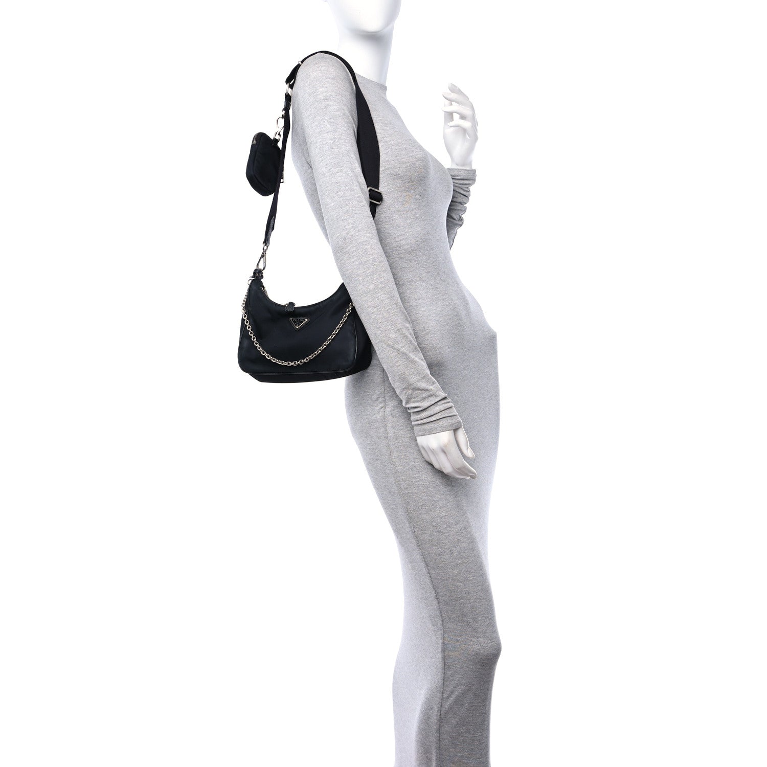 Prada Nylon Re-Edition 2005 Shoulder Bag Black 3 of 10