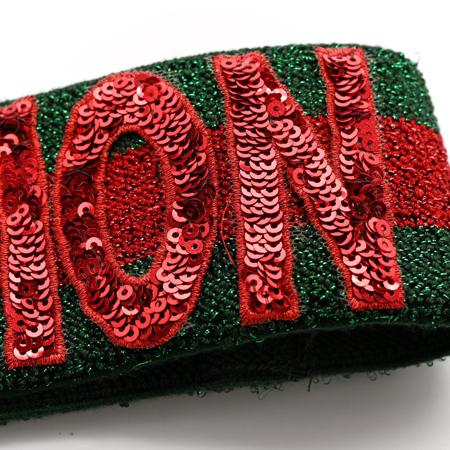 Sequin Guccification Headband M 57 Red Green