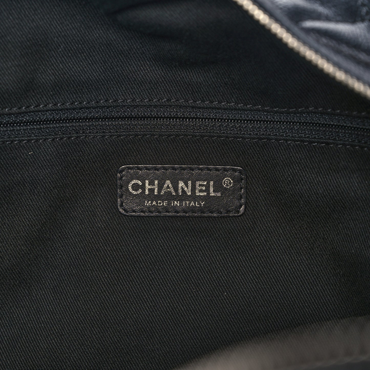 Caviar Quilted CC Timeless Bowler Black