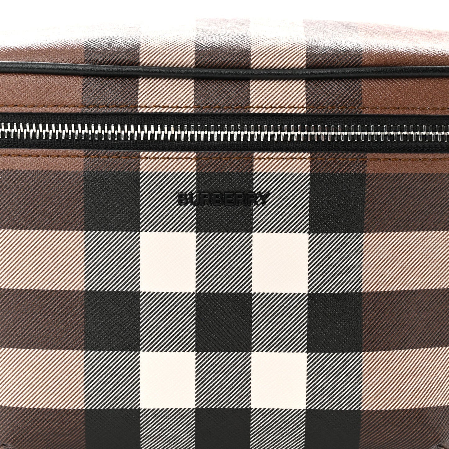 E-canvas Check Cason Bum Bag Dark Birch Brown