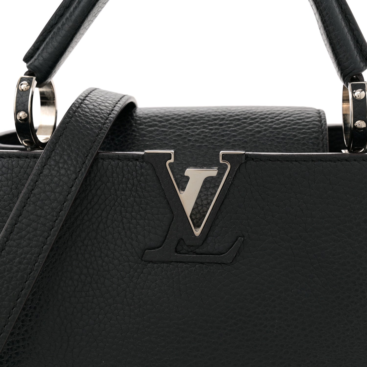 Louis Vuitton Taurillon Capucines BB Black 7 of 10