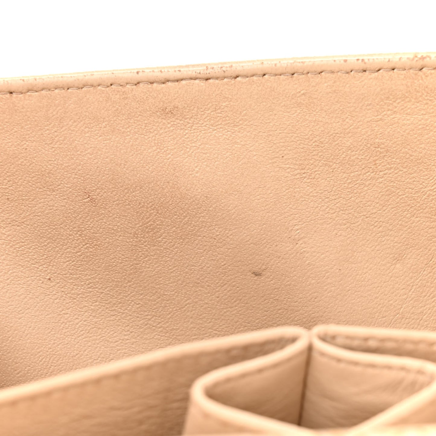 Caviar Quilted Jumbo Double Flap Beige Clair