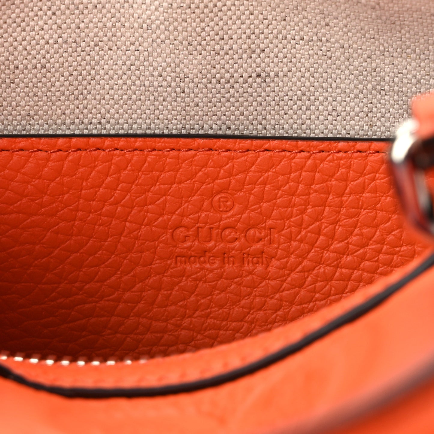 Piuma Calfskin Jumbo GG Embossed Mini Duffle Bag Good Orange