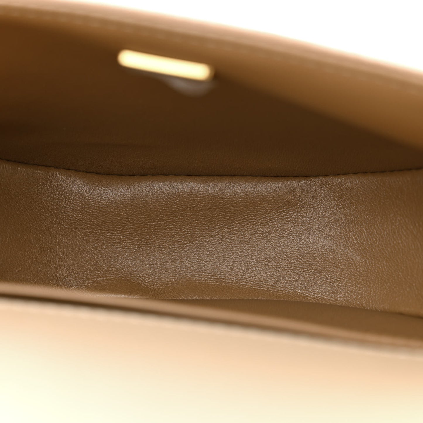Velvet Quilted Small Boy Messenger Bag Beige