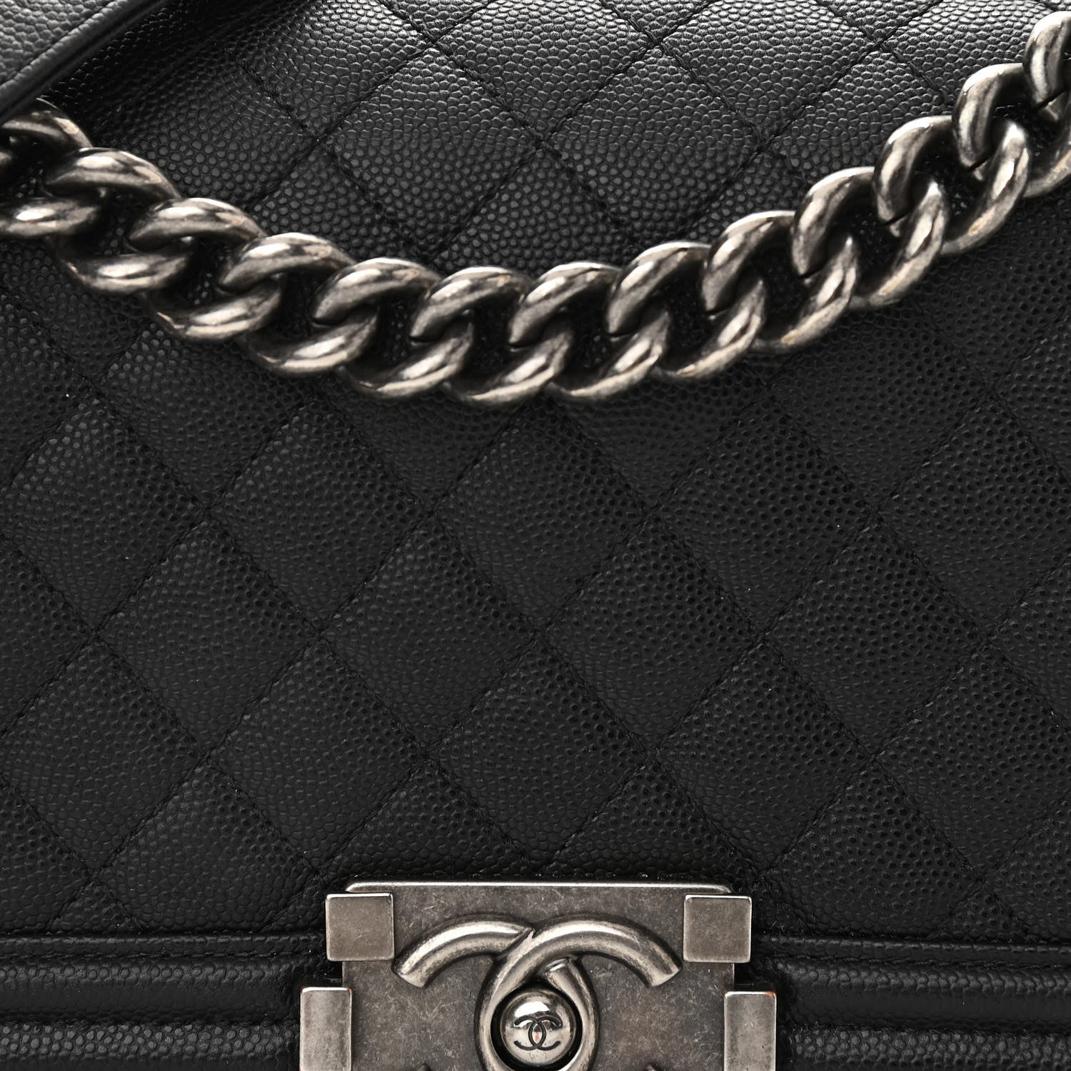Chanel Caviar Quilted Medium Boy Flap Black 8 of 11