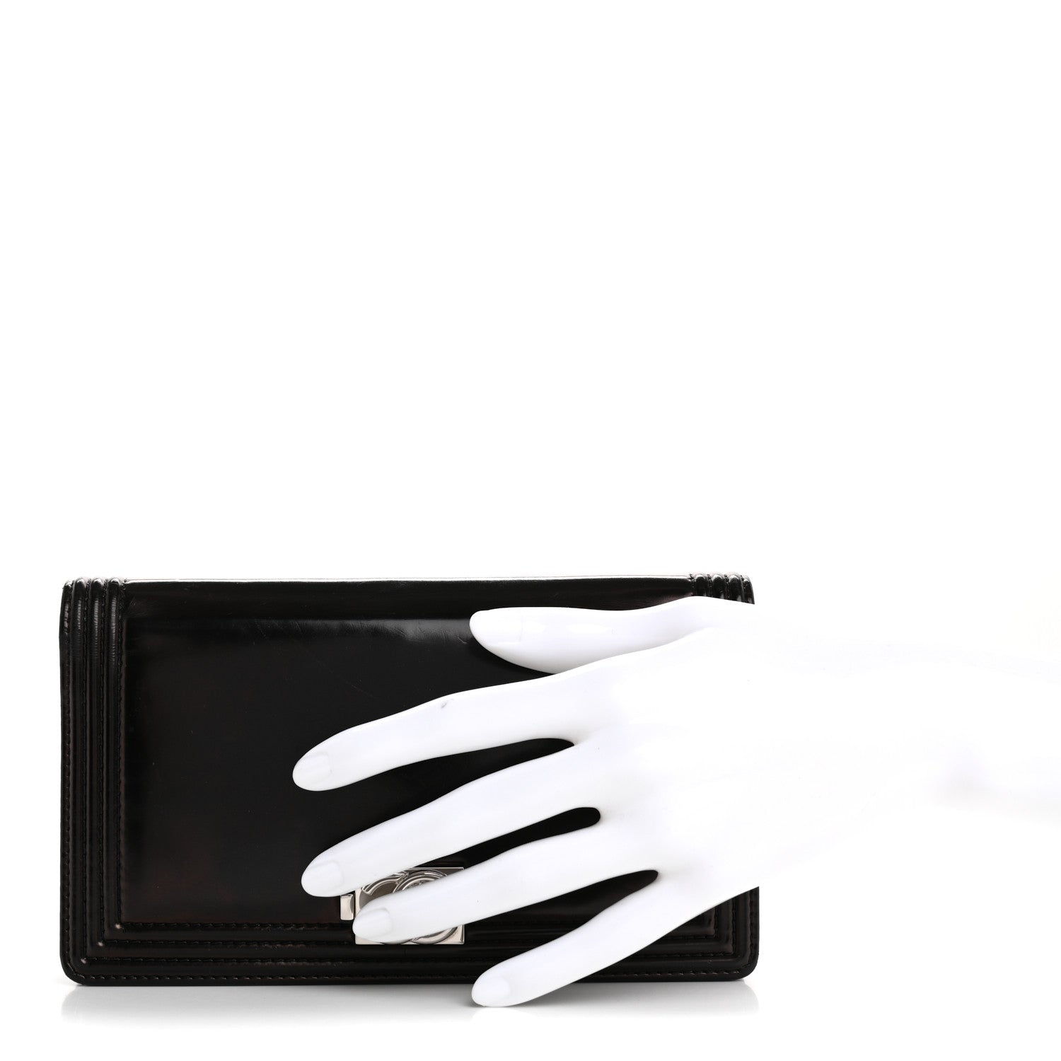 Chanel Glazed Calfskin Boy Yen Wallet Black 2 of 15