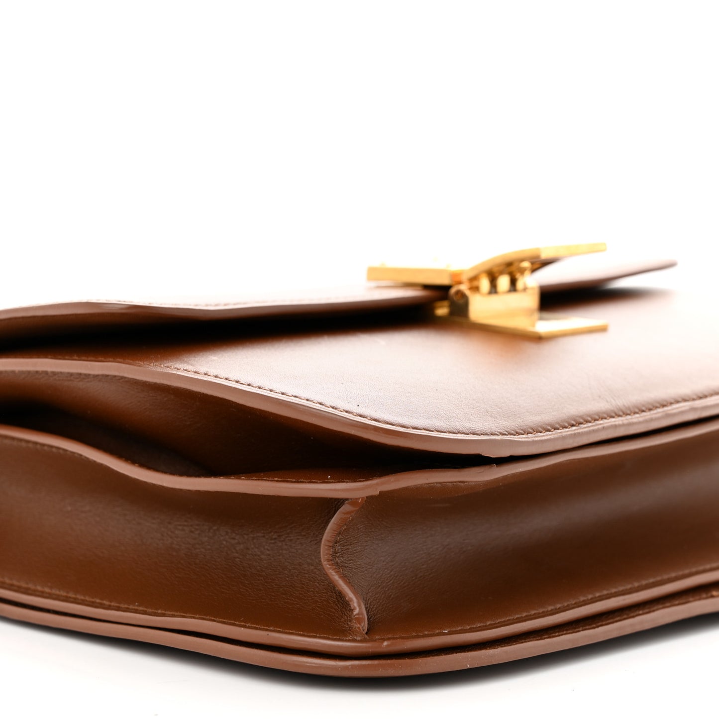 Box Calfskin Medium Classic Box Flap Bag Camel