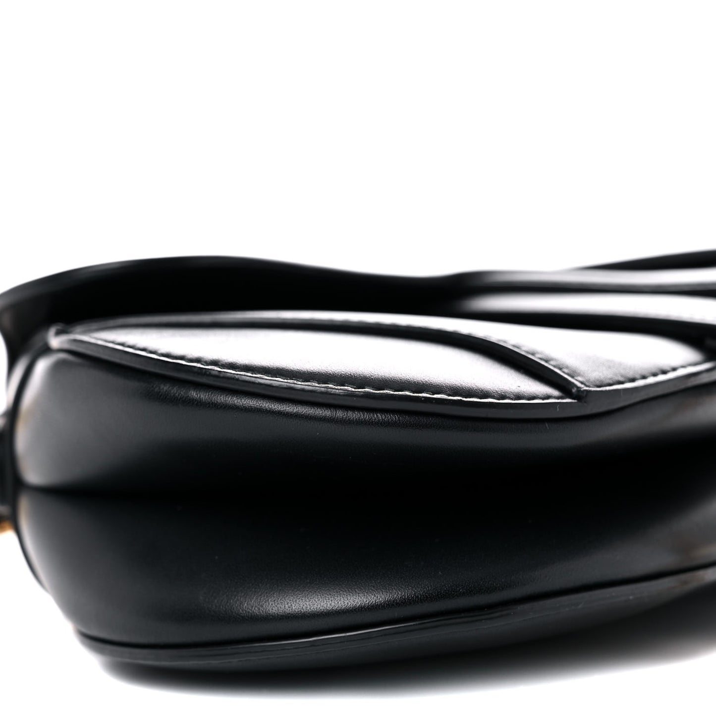 Calfskin Mini Saddle Bag Black