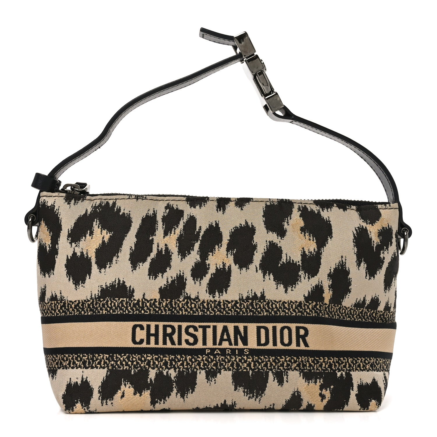 Christian Dior Canvas Mizza Embroidered Leopard DiorTravel Nomad
