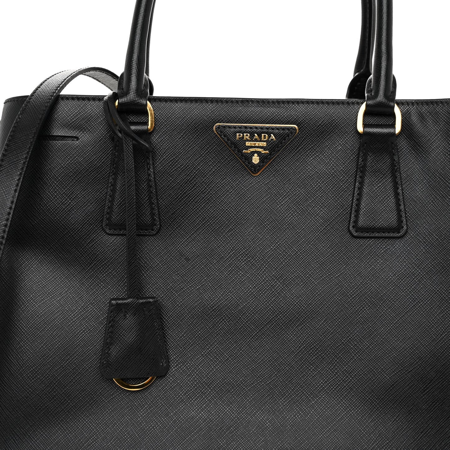 Saffiano Lux Medium Tote Black