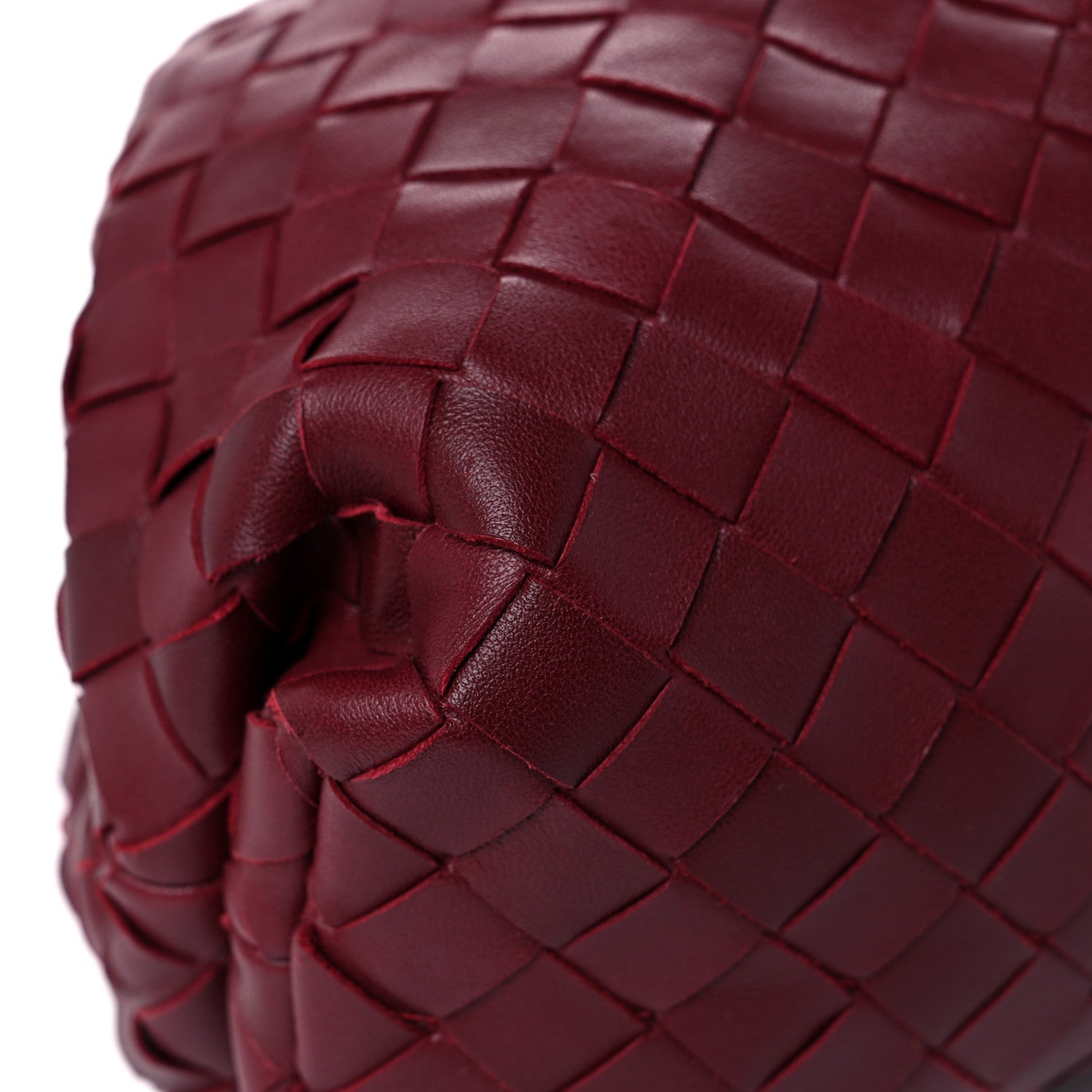 Bottega Veneta Nappa Maxi Intrecciato The Pouch Oversized Clutch Bordeaux 8 of 14