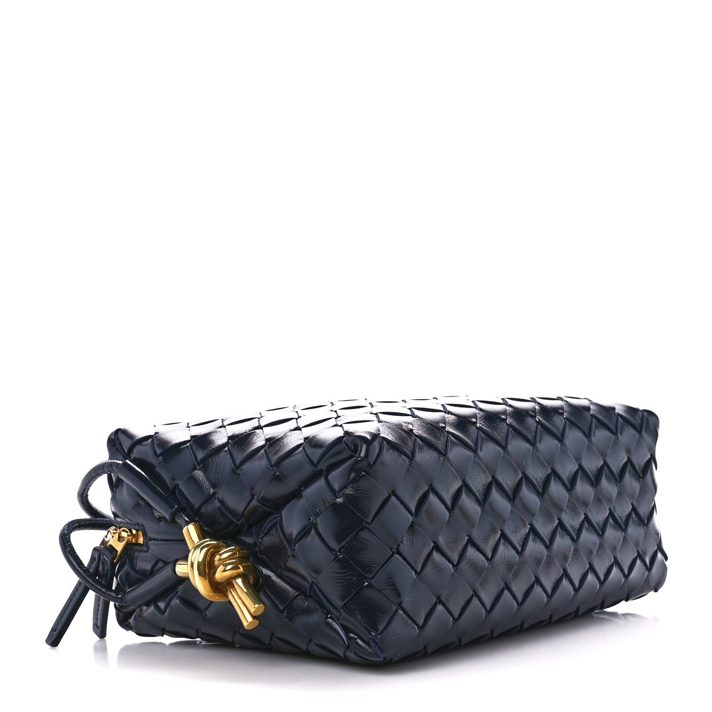 Polished Nappa Intrecciato Knot Small Loop Camera Bag Space