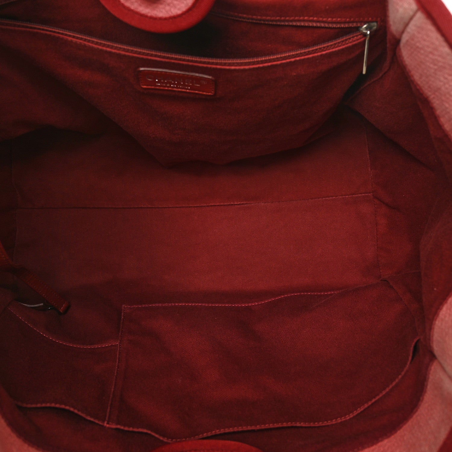 Chanel Canvas Medium Deauville Tote Red 4 of 8