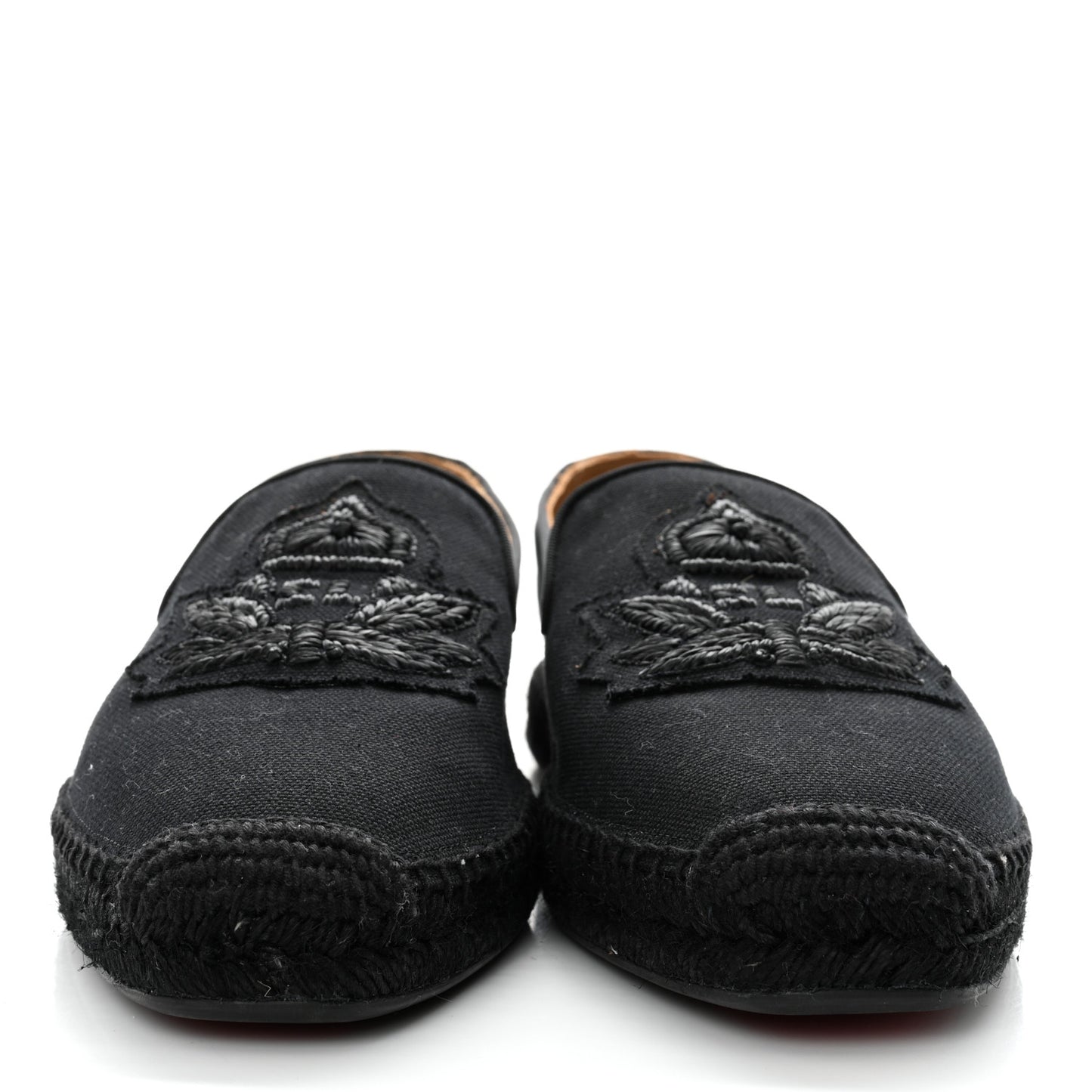 Canvas Mens Nanou Orlato Flat Espadrilles 44 Black