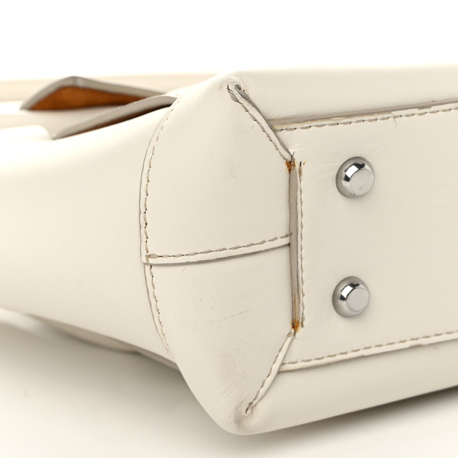 Bottega Veneta French Calfskin Maxi Intrecciato Small Arco Bianco 9 of 11
